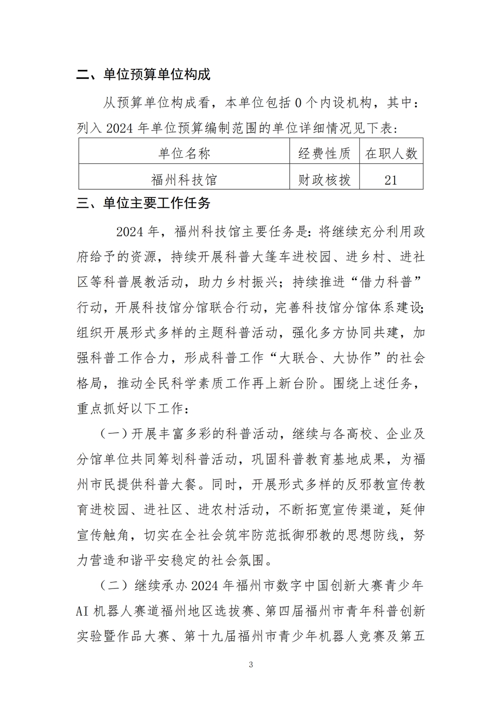 2024年度福州科技館單位預算